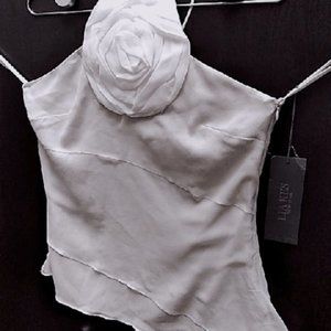 NEW ,NWT | Lia Kes New York | 2 ( S )  Silk Layers Asymetric Halter Blouse Top